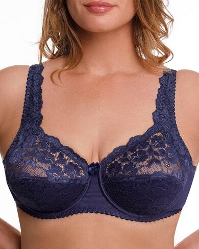 Plus Size Underwire Bra Full Coverage Minimizer Wide Strap Support Panel Non-Padded Lace Cup 34 36 38 40 42 44/B C D E F G H in Saudi Arabia