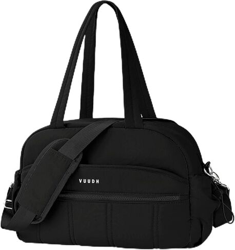 Vuudh Gym Bag للرجال والنساء 20L حقيبة القراصنة الناعمة خفيفة الوزن - حمل سفر منتفخ منتفخ مع الجيب الرطب ، وأكمام الكمبيوتر المحمول 15.6 بوصة وحزام كتف قابل للتعديل (أسود) in Kuwait