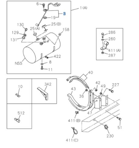 Fuel Tank Level Sending Unit Gauge for Isuzu NPR NQR 4HE1 4.8L 4HK1 5.2L 1998-2004 in Kuwait