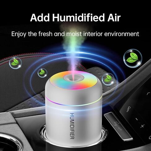 Colorful Cool Mini Humidifier, USB Personal Desktop Humidifier for Car, Office Room, Bedroom,etc. Auto Shut-Off, 2 Mist Modes, Super Quiet. in Saudi Arabia