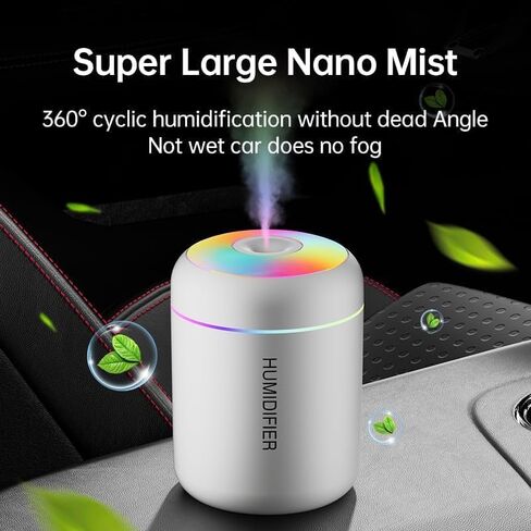 Colorful Cool Mini Humidifier, USB Personal Desktop Humidifier for Car, Office Room, Bedroom,etc. Auto Shut-Off, 2 Mist Modes, Super Quiet. in Saudi Arabia