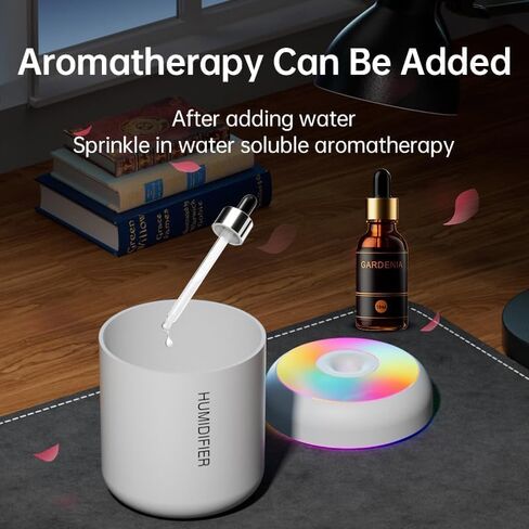 Colorful Cool Mini Humidifier, USB Personal Desktop Humidifier for Car, Office Room, Bedroom,etc. Auto Shut-Off, 2 Mist Modes, Super Quiet. in Saudi Arabia