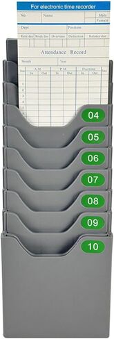 Time Card Holder Attendance Payroll Record Retractable Timesheet Rack for Office Factory Use with Space Saving Designing Factory Time Card Rack in Saudi Arabia