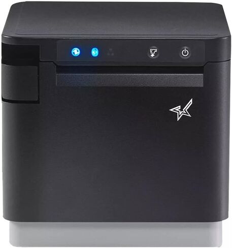 طابعة Star Micronics mC-Print3 مقاس 3 بوصات إيثرنت (LAN) / USB/Lightning الحرارية POS مع CloudPRNT وقاطع ومصدر طاقة خارجي - أسود (متجدد) in Kuwait