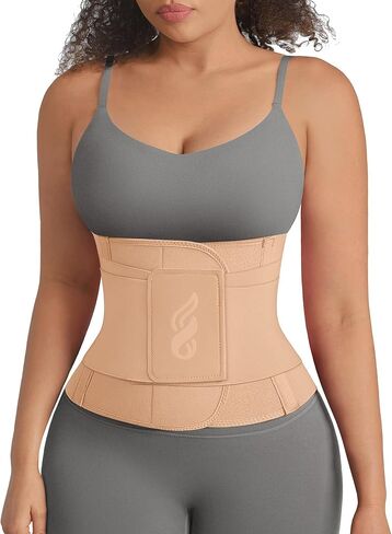 FeelinGirl Neoprene Waist Trainer Belt for Women Waist Cincher Trimmer Adjustable Hook Loop Faja Tummy Control Slimming in Saudi Arabia