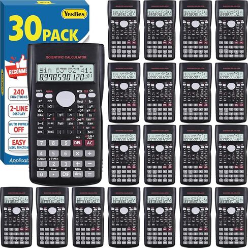 2 Pack Scientific Calculators, 2-Line Large Screen Display 240 Functions Scientific Calculators for Students, Math Algebra Fraction Calculator for High School College School in Kuwait
