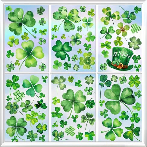 109 Pcs Spring Window Clings,Spring Flower Window Clings for Glass Windows,Double-Sided Floral Pattern Window Clings for Bird Strike Prevention,Seasonal Window Stickers for Spring Decor(9 Sheets) in Saudi Arabia
