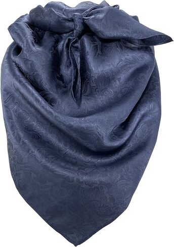 وشاح Yellowstone Wild Rag Western Bandana 100% حرير 35 بوصة جاكار كحلي in Kuwait