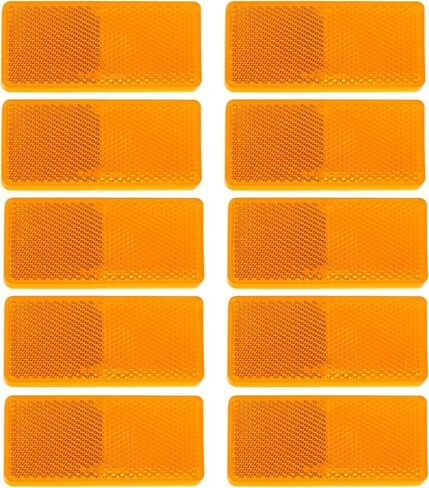10 Pack Red Screw on Rectangular Reflectors for Mailbox, Motobikes, Trailers, Trucks, Boats, Suv's, RV's in Saudi Arabia