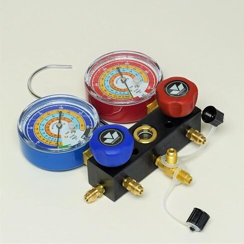 Mastercool 93561 مشعب شحن ثلاثي الاتجاهات مع خراطيم RYB قياسية مقاس 60 بوصة لـ R600a وR290 وR134a in Kuwait