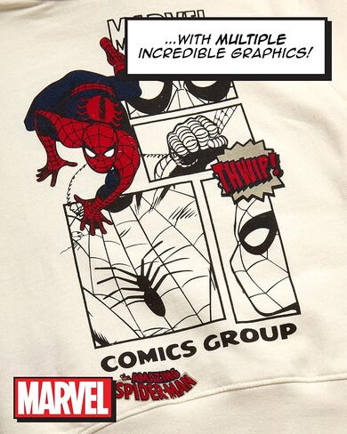 سويت شيرت Marvel Boys Super Hero - Spider-Man، Thor، Hulk، Iron Man Graphic Pullover Hoodie (8-16) in Kuwait