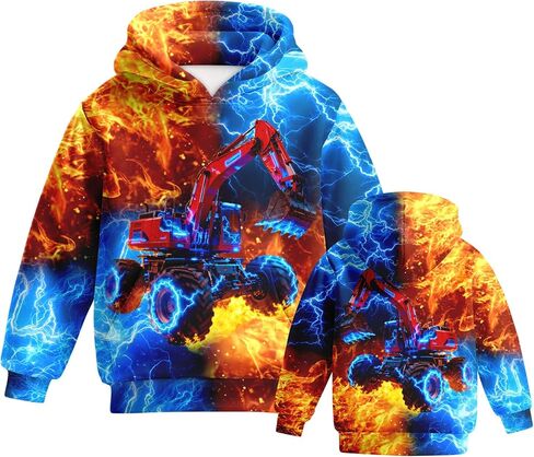 Kids Graphic Hoodies boys Spring/Fall Hooded Sweatshirts with Pockets Girls Long Sleeve Novelty Pullover Toddler Gift in Saudi Arabia