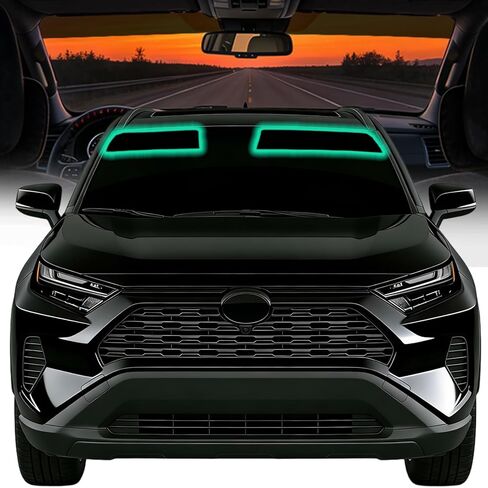 شريط الشمس للزجاج الأمامي من AUTOTEK لسيارة Toyota Rav4 2019-2025 | شاشة حماية من الشمس للسيارات ملائمة وسهلة التركيب | طبقة تظليل نافذة السيارة مضادة للوهج والأشعة فوق البنفسجية | أسود in Kuwait