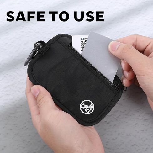 RFID Blocking Clip Stash Pouch Minimalist Hidden Stash RFID Wallet Pickpocket-Proof Organizer Case Lightweight Zipper Organizer Pouch Bag for Cards Boarding Pass ID Money in Saudi Arabia