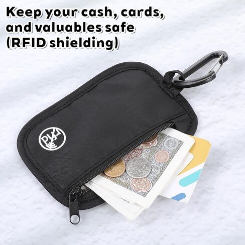 RFID Blocking Clip Stash Pouch Minimalist Hidden Stash RFID Wallet Pickpocket-Proof Organizer Case Lightweight Zipper Organizer Pouch Bag for Cards Boarding Pass ID Money in Saudi Arabia