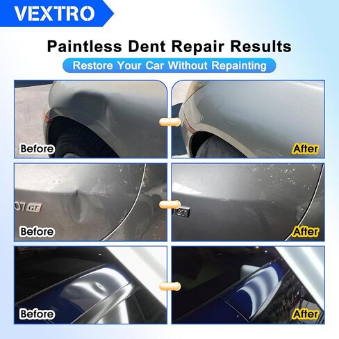مجموعة إصلاح دنت VEXTRO بدون طلاء، مجموعة أدوات سحب دنت، أدوات إزالة دنت مع رافع دنت معدني، ساحبة جسر، مطرقة منزلق T-Bar، مجموعة PDR لإصلاح دنت السيارة، ساحبة دنت الجسم التلقائي، إزالة أضرار البرد in Saudi Arabia