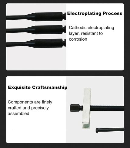 مجموعة أدوات سحب عجلة القيادة، مجموعة أدوات إزالة ضاغط لوحة القفل من الفولاذ الكربوني، مجموعة أدوات إزالة عجلة قيادة السيارة لمعظم المركبات، مسافة قابلة للتعديل من 1.5 إلى 3.3 بوصة in Kuwait