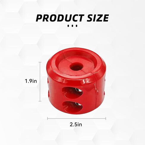 Car Rubber Winch Stopper for ATV UTV Truck, Cable Saver Hook Stopper Line for Synthetic Rope, Bump Shock Saver Dampener with Stainless Steel Screw and Nut (Red) in Saudi Arabia