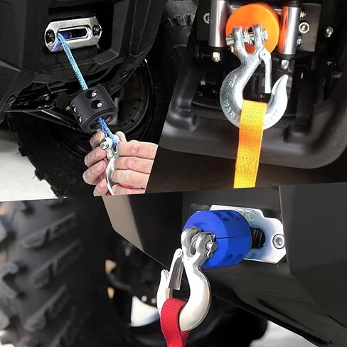 Car Rubber Winch Stopper for ATV UTV Truck, Cable Saver Hook Stopper Line for Synthetic Rope, Bump Shock Saver Dampener with Stainless Steel Screw and Nut (Red) in Saudi Arabia