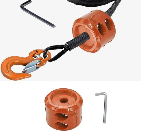 Car Rubber Winch Stopper for ATV UTV Truck, Cable Saver Hook Stopper Line for Synthetic Rope, Bump Shock Saver Dampener with Stainless Steel Screw and Nut (Red) in Saudi Arabia