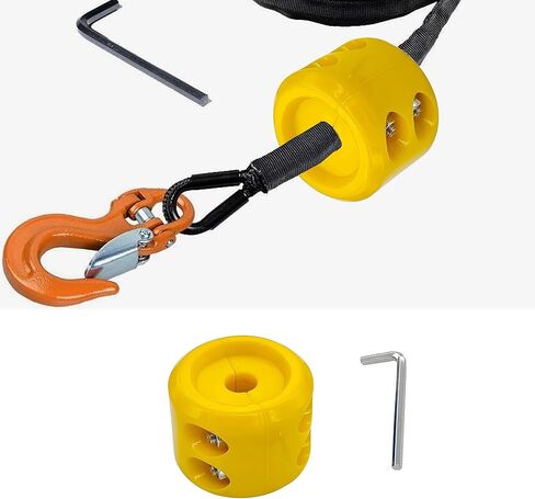 Car Rubber Winch Stopper for ATV UTV Truck, Cable Saver Hook Stopper Line for Synthetic Rope, Bump Shock Saver Dampener with Stainless Steel Screw and Nut (Red) in Saudi Arabia