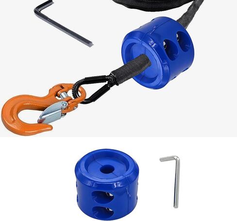 Car Rubber Winch Stopper for ATV UTV Truck, Cable Saver Hook Stopper Line for Synthetic Rope, Bump Shock Saver Dampener with Stainless Steel Screw and Nut (Red) in Saudi Arabia
