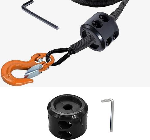 Car Rubber Winch Stopper for ATV UTV Truck, Cable Saver Hook Stopper Line for Synthetic Rope, Bump Shock Saver Dampener with Stainless Steel Screw and Nut (Red) in Saudi Arabia