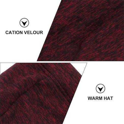 PartyKindom Outdoor Riding Cation Velour Warm Hat for Women, Anti-Cold Fleece Beanie Cap, One Size Light Coffee Winter Skull Cap for Cycling and Outdoor Activities in Saudi Arabia