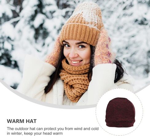 Yardwe Outdoor Riding Velour Hat Women’s Warm Cation Fleece Beanie Cold Weather Anti-Cold Headwear One Size Light Brown for Cycling and Outdoor Activities in Saudi Arabia