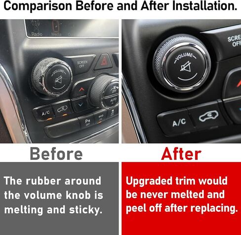 TTCR-II Compatible with 2014-2021 Jeep Grand Cherokee Volume Tune Knob Replacement, 1 PC for Grand Cherokee WK2 Volume Browse Knob 2014 2015 2016 2017 2018 2019 2020 2021 (05091840AF-D) in Saudi Arabia