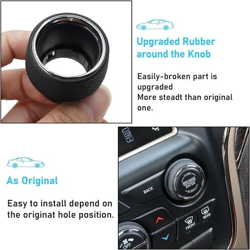 TTCR-II Compatible with 2014-2021 Jeep Grand Cherokee Volume Tune Knob Replacement, 1 PC for Grand Cherokee WK2 Volume Browse Knob 2014 2015 2016 2017 2018 2019 2020 2021 (05091840AF-D) in Saudi Arabia