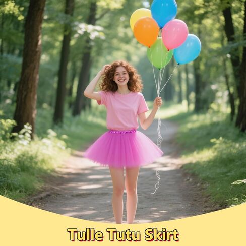 10Pcs Tutu Skirts,Adult Tulle Tutu Skirt,Elastic Tulle Tutus,3 Layer for 80s Cosplay Party Dance Costume,Multicolor in Kuwait