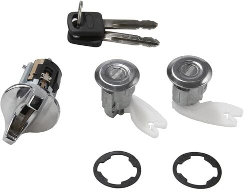 أسطوانات قفل الباب RLB-HILON ومفتاح الإشعال مع مفاتيح متوافقة مع Ford F150 F250 F350 Pickup Bronco E150 E250 E350 Van 1992 1993 1994 1995 Year in Kuwait