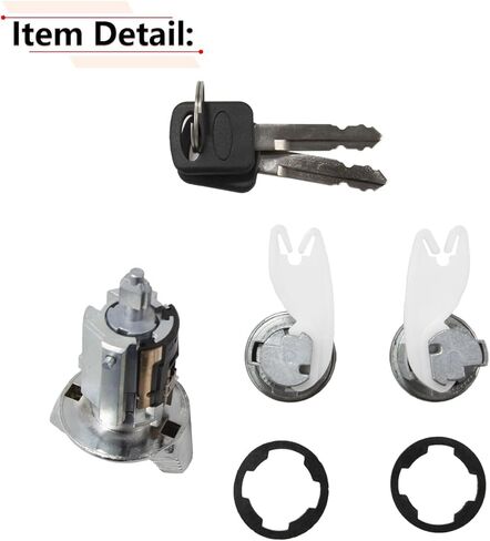 أسطوانات قفل الباب RLB-HILON ومفتاح الإشعال مع مفاتيح متوافقة مع Ford F150 F250 F350 Pickup Bronco E150 E250 E350 Van 1992 1993 1994 1995 Year in Kuwait
