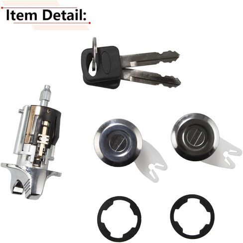 أسطوانات قفل الباب RLB-HILON ومفتاح الإشعال مع مفاتيح متوافقة مع Ford F150 F250 F350 Pickup Bronco E150 E250 E350 Van 1992 1993 1994 1995 Year in Kuwait