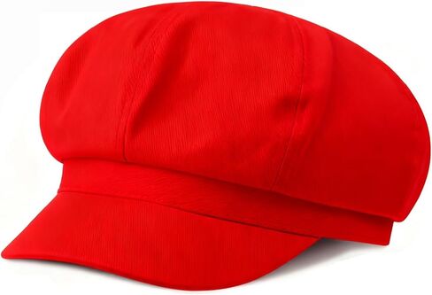 Women Newsboy Cap Visor Beret Hats Soft 8 Panels Vintage Cabbie Hat Octagonal Cap for Women Solid Color Summer Hats in Saudi Arabia