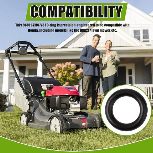 91301-ZM0-V31 حلقة دائرية (10.6 × 6.8 × 1.9 مم) تناسب جزازة هوندا HRX217، متوافقة مع خزان الوقود هوندا، تحل محل 91306-PJ4-000، 91363-VD6-900، 91353-735-801، و132-0664 (5 قطع) in Kuwait