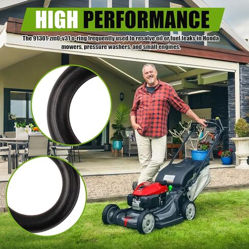 91301-ZM0-V31 حلقة دائرية (10.6 × 6.8 × 1.9 مم) تناسب جزازة هوندا HRX217، متوافقة مع خزان الوقود هوندا، تحل محل 91306-PJ4-000، 91363-VD6-900، 91353-735-801، و132-0664 (5 قطع) in Kuwait