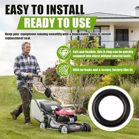 91301-ZM0-V31 حلقة دائرية (10.6 × 6.8 × 1.9 مم) تناسب جزازة هوندا HRX217، متوافقة مع خزان الوقود هوندا، تحل محل 91306-PJ4-000، 91363-VD6-900، 91353-735-801، و132-0664 (5 قطع) in Kuwait