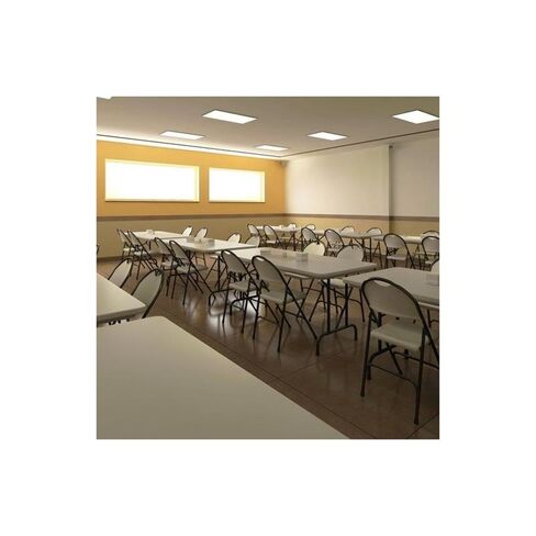 Correll 36"x72" Commercial Duty Adjustable Height Folding Table, Walnut Melamine Top 5/8" Thick Core, Made in The USA, Steel Apron (CFA3672M-01) in Saudi Arabia