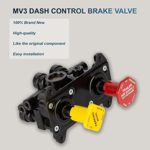 800523 MV-3 Control Module 1/4" NPT Ports #10-24 Threaded Mounting Holes Compatible with Bendix Sterling Peterbilt Trailer Parking Brake 107753 5005062 KN20612 in Saudi Arabia