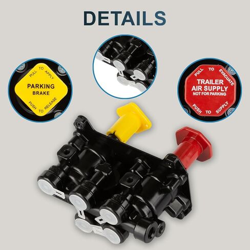 800523 MV-3 Control Module 1/4" NPT Ports #10-24 Threaded Mounting Holes Compatible with Bendix Sterling Peterbilt Trailer Parking Brake 107753 5005062 KN20612 in Saudi Arabia