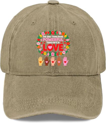 The Onlys Thing More Powerful Than Hates is Loves Hat for Mens Trendy Washed in Saudi Arabia