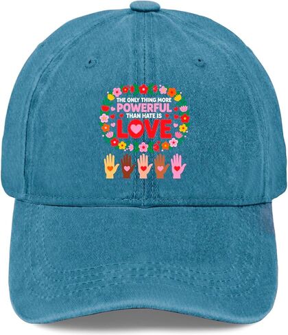 The Onlys Thing More Powerful Than Hates is Loves Hat for Mens Trendy Washed in Saudi Arabia