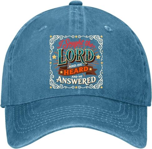 I Sought The Lord and He Heard and He Answered Hat for Men Cool Washed in Saudi Arabia