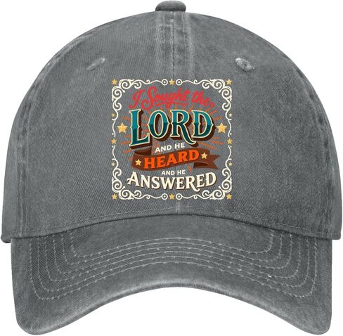 I Sought The Lord and He Heard and He Answered Hat for Men Cool Washed in Saudi Arabia