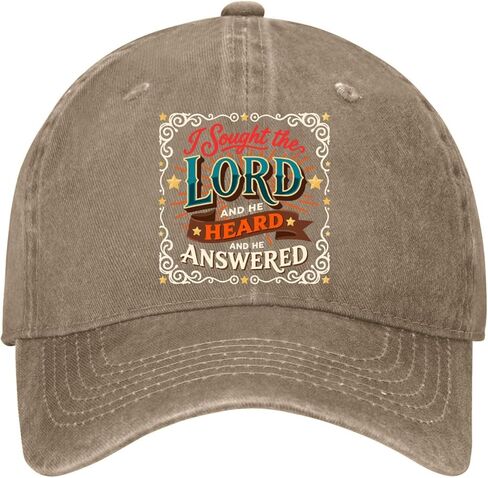 I Sought The Lord and He Heard and He Answered Hat for Men Cool Washed in Saudi Arabia