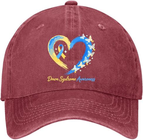 Butterflys Down Syndromes Awareness Hat for Men Classic Washed Distressed in Saudi Arabia