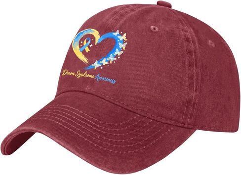 Butterflys Down Syndromes Awareness Hat for Men Classic Washed Distressed in Saudi Arabia