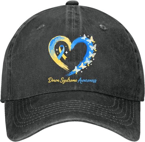 Butterflys Down Syndromes Awareness Hat for Men Classic Washed Distressed in Saudi Arabia